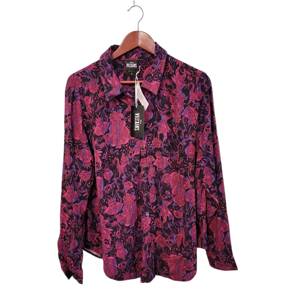 Torrid Disney Villains New Button‎ Down Top Size 1X 14-16 Womens Characters